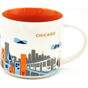 Starbucks  Chicago 2017 YOU ARE HERE Collection 14 Oz Ceramic Mug Coffee Tea Cup